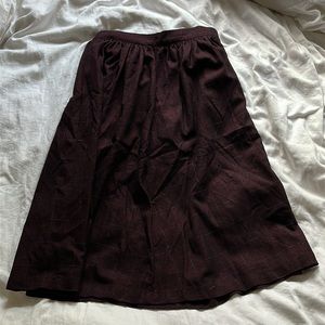 ModCloth midi skirt eggplant plaid size M